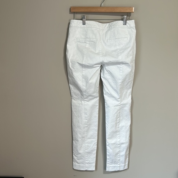 Lilly Pulitzer Kelly Textured Ankle Length Skinny Pant White Sz 4 - Picture 8 of 13